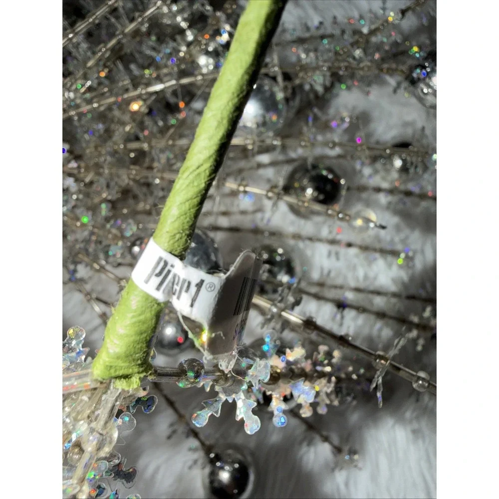 Pier 1 Imports Silver Ornament Snowflake Christmas Floral Stems 23in SKU 2545672